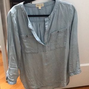 Anthropologie cloth & stone light chambray tunic